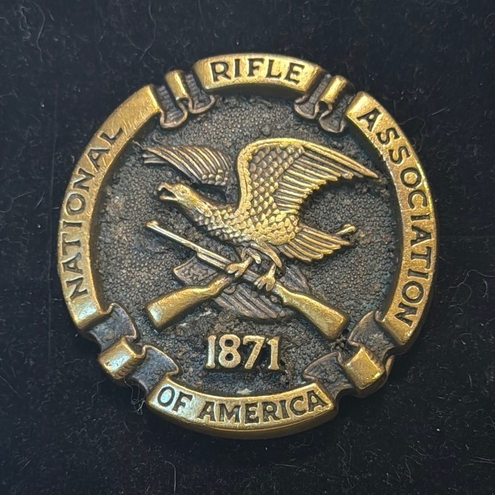 NRA Brass Buckle with Eagle Design